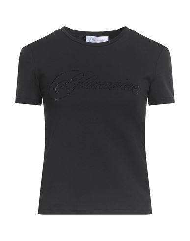 Blumarine Woman T-shirt Black Size 8 Cotton, Elastane