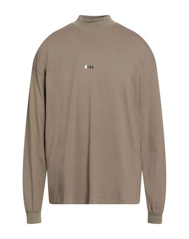 Msgm Man T-shirt Khaki Size Xl Cotton