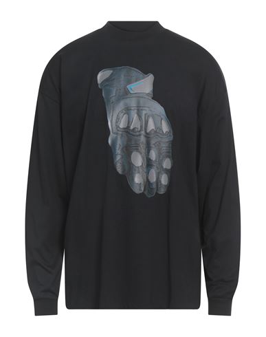 Msgm Tiago Alexandre X  Man T-shirt Black Size L Cotton