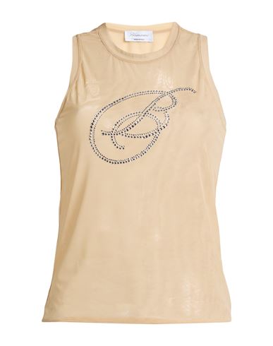 Blumarine Woman Top Beige Size 10 Polyamide, Elastane In Brown