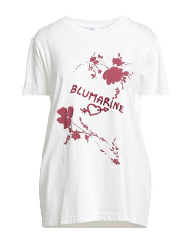 Blumarine Woman T-shirt White Size 8 Cotton