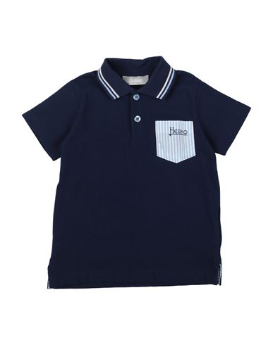 Herno Babies'  Toddler Boy Polo Shirt Navy Size 3 Cotton In Blue