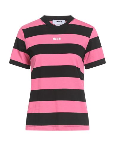 Msgm Woman T-shirt Fuchsia Size L Cotton