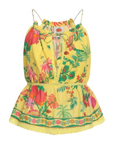 Farm Rio Woman Top Yellow Size M Cotton