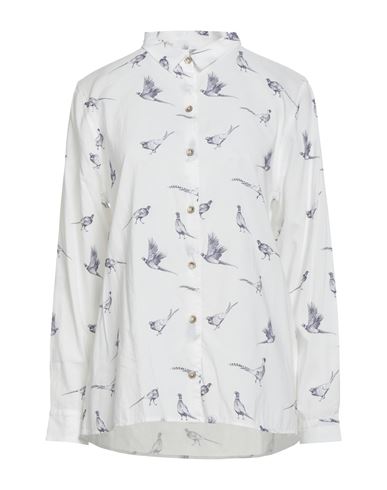 Barbour Brambles Dog Print Cotton Button-up Shirt In White
