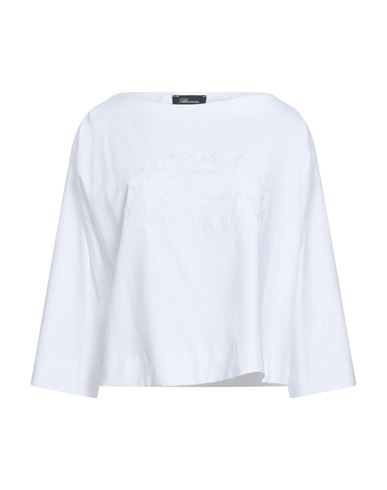 Blumarine Woman T-shirt White Size 10 Cotton, Elastane