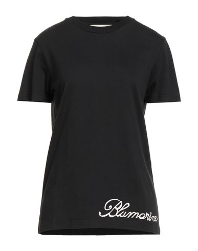 Blumarine Woman T-shirt Black Size 12 Cotton