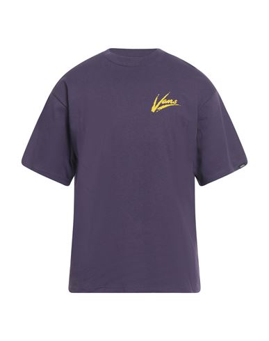 Vans Man T-shirt Purple Size L Cotton In Purple