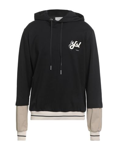 Yes London Man Sweatshirt Black Size 3xl Cotton, Elastane In Black