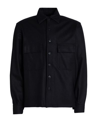 Costumein Man Shirt Black Size 36 Virgin Wool, Polyamide