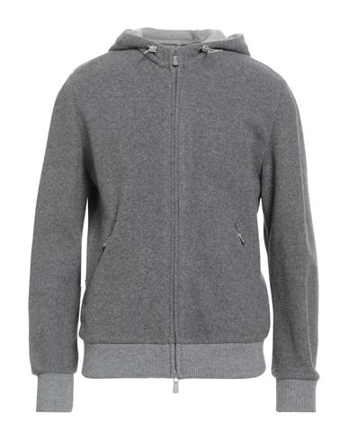 Eleventy Man Sweatshirt Grey Size 46 Wool, Cashmere, Polyamide In Gray