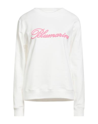 Blumarine Woman Sweatshirt White Size 6 Cotton