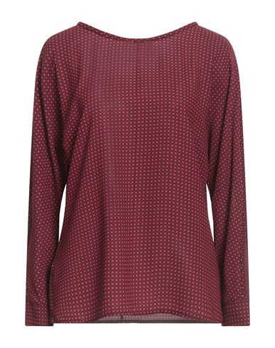 Diana Gallesi Woman Top Burgundy Size 10 Polyester, Viscose, Elastane In Red