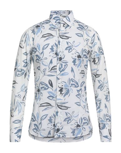 Brancaccio Man Shirt Pastel Blue Size 15 ½ Cotton In Blue