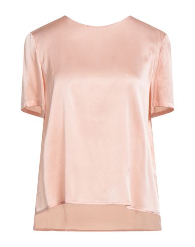 Lardini Woman Top Apricot Size 8 Silk, Elastane In Pink