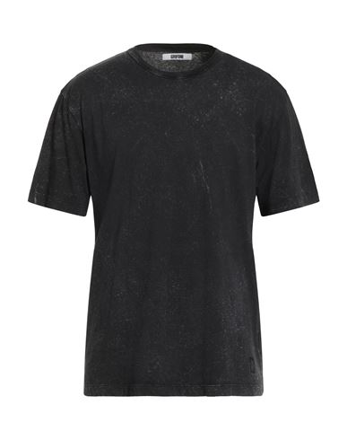Grifoni Man T-shirt Charcoal Size Xl Cotton In Black