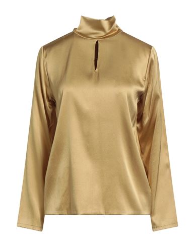 Lardini Woman Top Sand Size 10 Silk, Elastane In Gold