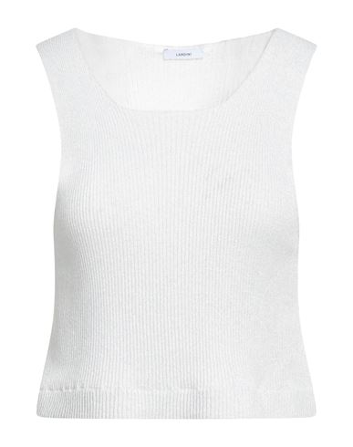 Lardini Woman Top White Size L Viscose, Polyamide, Metallic Acrylic In White