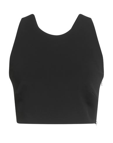 Mugler Woman Top Black Size 6 Viscose, Polyamide, Elastane In Black