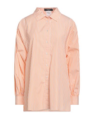 Weekend Max Mara Woman Shirt Mandarin Size 12 Cotton In Orange