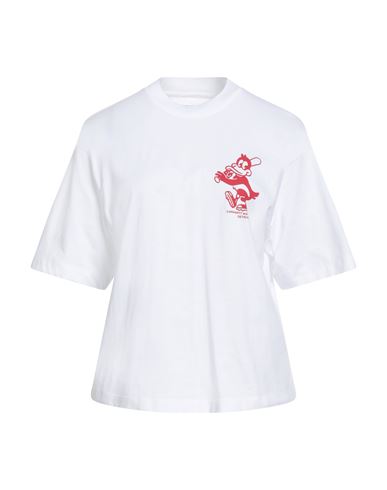 Carhartt Wip Woman T-shirt White Size M Organic Cotton In White
