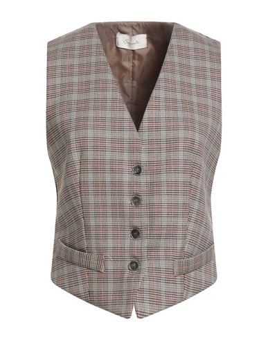 Souvenir Woman Tailored Vest Beige Size M Polyester, Viscose, Elastane In Neutral