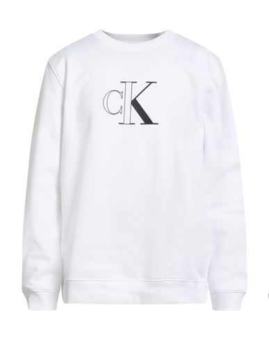 Calvin Klein Jeans Est.1978 Calvin Klein Jeans Man Sweatshirt White Size Xxl Cotton, Polyester In White