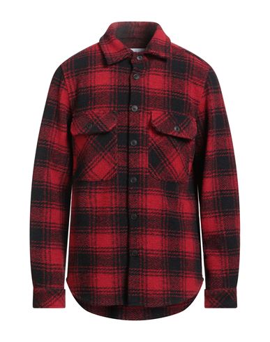 Front Street 8 Man Shirt Red Size Xxl Wool, Polyester In Red