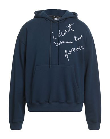 Msgm Tiago Alexandre X  Man Sweatshirt Navy Size Xl Cotton In Blue
