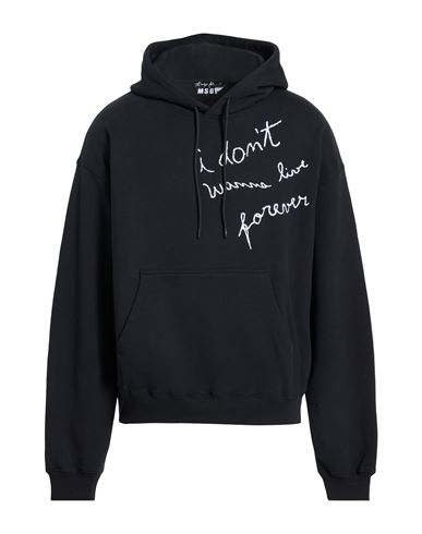 Msgm Tiago Alexandre X  Man Sweatshirt Black Size L Cotton In Black
