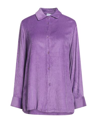 Anna Seravalli Woman Shirt Mauve Size 8 Viscose