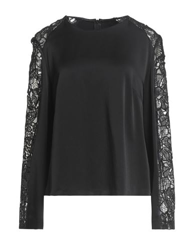 Paule Ka Woman Top Black Size 6 Acetate, Viscose In Black