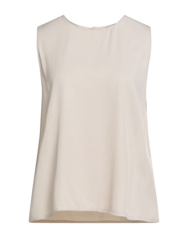Kaos Woman Top Beige Size 8 Viscose In White
