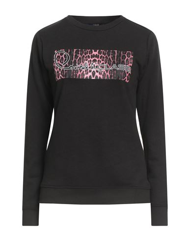 Cavalli Class Woman Sweatshirt Black Size Xl Cotton, Polyester