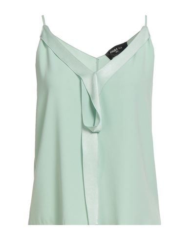 Paule Ka Woman Top Sage Green Size 6 Triacetate, Polyester In Green