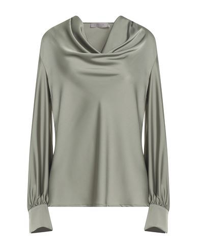 D Exterior D. Exterior Woman Top Sage Green Size M Polyester, Elastane In Multi