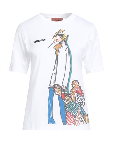 Missoni Woman T-shirt White Size L Cotton