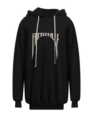 Rick Owens Man Sweatshirt Black Size L Cotton, Polyester