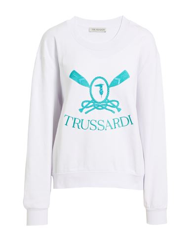 Trussardi Woman Sweatshirt White Size L Cotton In White