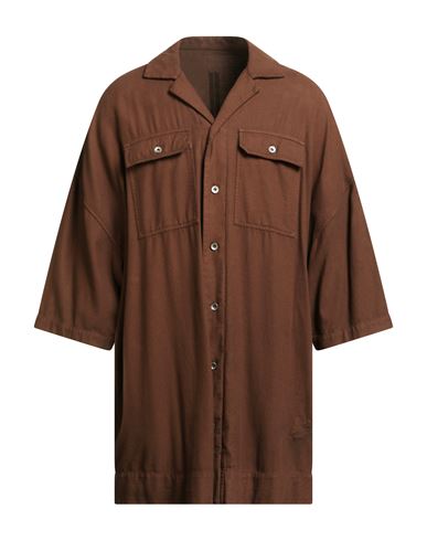 Rick Owens Drkshdw Drkshdw By Rick Owens Man Shirt Brown Size S Cotton In Brown