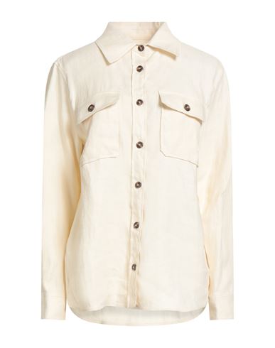 Weekend Max Mara Woman Shirt Ivory Size 12 Linen In Neutral