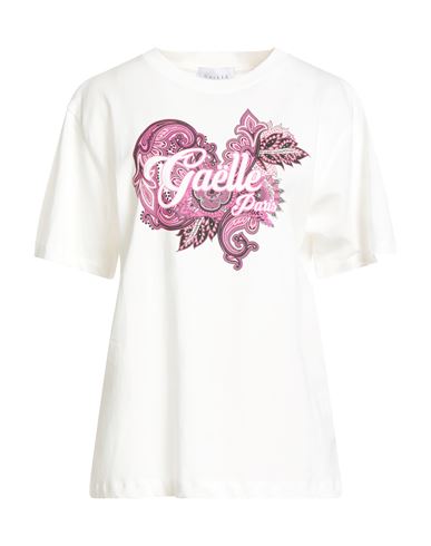 Gaelle Paris Gaëlle Paris Woman T-shirt White Size 3 Cotton In Neutral