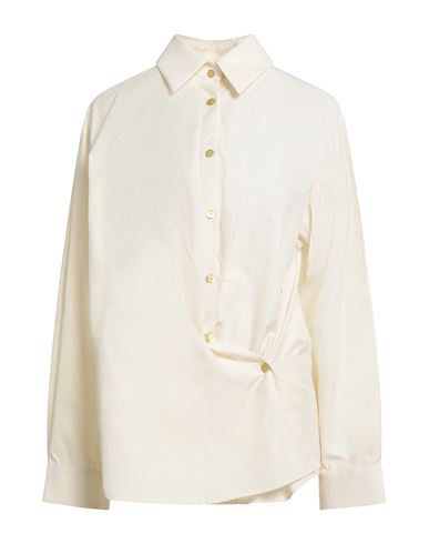 Conner Ives Woman Shirt Ivory Size M Cotton, Lyocell In Neutral