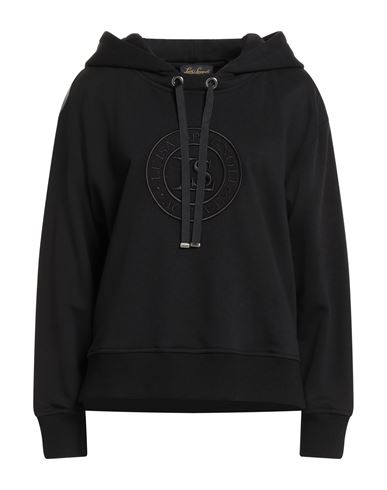 Luisa Spagnoli Woman Sweatshirt Black Size Xl Cotton, Polyester