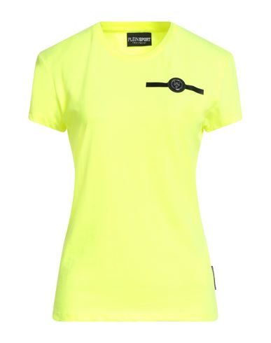Plein Sport Woman T-shirt Yellow Size M Cotton In Yellow