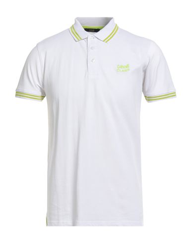 Cavalli Class Man Polo Shirt White Size Xxl Cotton In White
