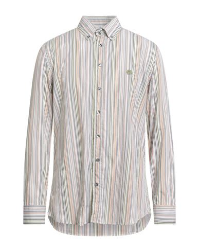 Etro Man Shirt Green Size 16 Cotton In Multi