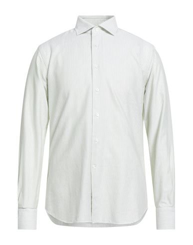 Alessandro Gherardi Man Shirt Light Green Size 15 ¾ Cotton In Green