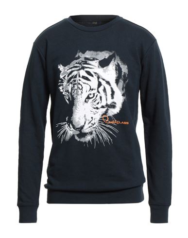 Cavalli Class Blue Cotton Sweater In Blue
