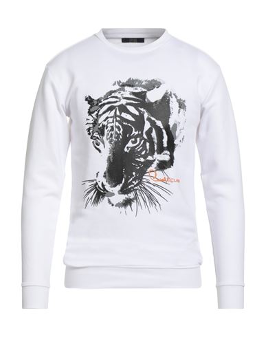 Cavalli Class Man Sweatshirt White Size Xxl Cotton, Polyester In White